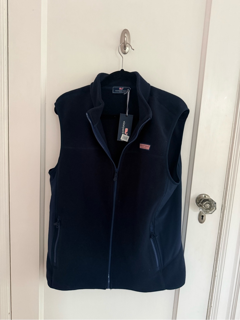 Vineyard Vines Men's Navy Zip Fleece Vest